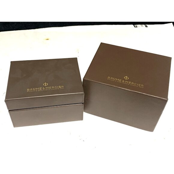 Baume & Mercier Watch Presentation Brown Cardboard Box Display Empty - Picture 3 of 12